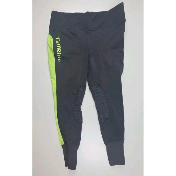 Two TuffRider Women's Marathon Tights Pants Equestrian Riding XL Large Dark Gray - Picture 6 of 12